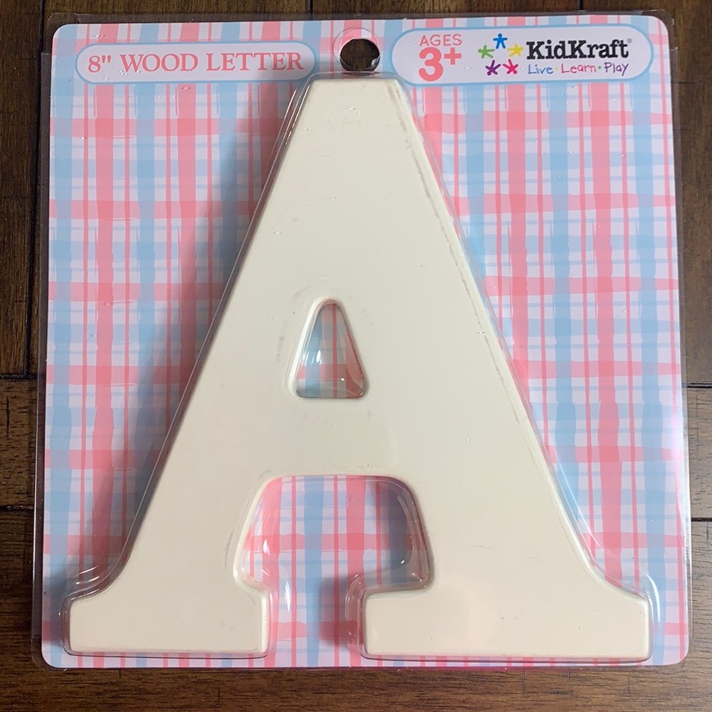 KidKraft 8” Wooden Letter A White